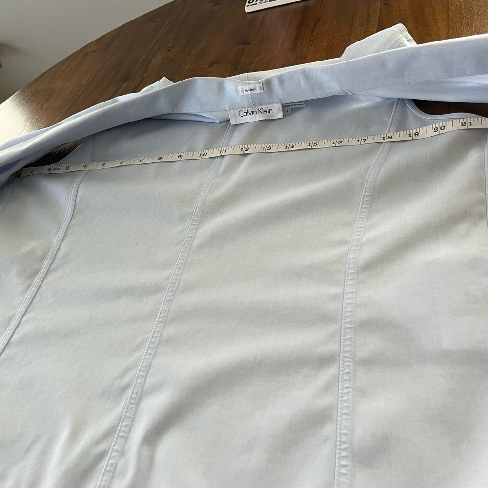 NWT Calvin Klein Button Down Sleeveless Top Shirt Blouse Size 14 - Picture 12 of 13
